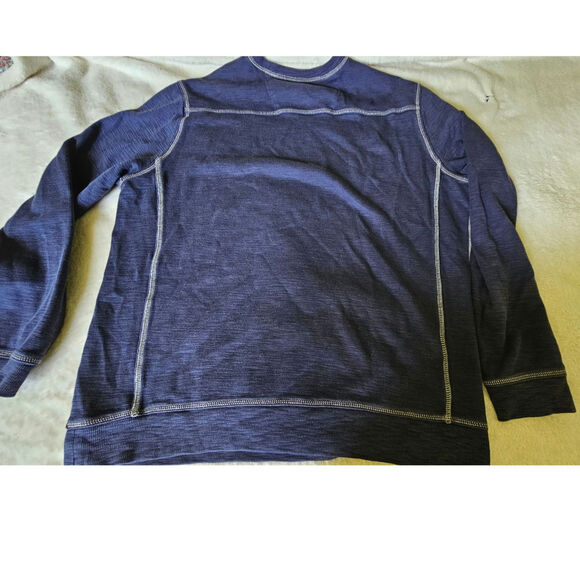 Tommy Bahama Tobago Bay Crew Big and Tall Men's size LT, Navy with Green Marlin - Picture 9 of 9